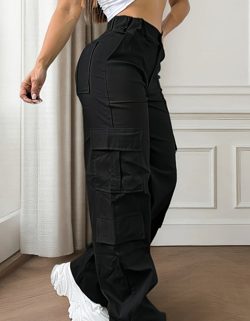 Load image into Gallery viewer, Women High-Waisted Stretch Pants with Multiple Pockets - Casual &amp; Versatile, Butt-Lifting Design, Spring/Summer/Fall, High Waisted Pants
