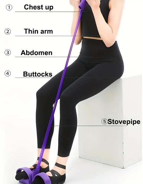 Load image into Gallery viewer, Home Gym Resistance Bands - 4 Elastic Tubes, Suitable for Full Body Exercise, Abdominal Exercise, Rowing Machine and Fitness Equipment - Enhance Strength and Flexibility
