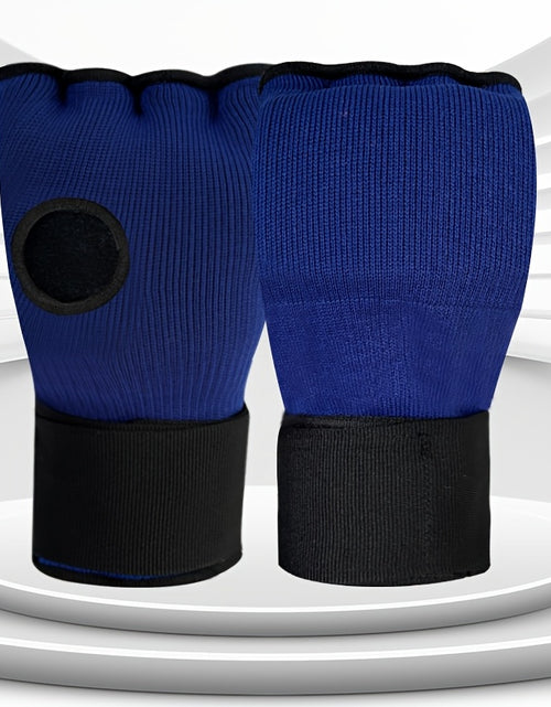 Load image into Gallery viewer, Martial Arts Training Gloves, Heavy-Duty Hook &amp; Loop Closure No-Pad Combat Gloves, Reinforced Fist for Karate Taekwondo Boxing Sanda, Multi-Color Options Black/Red/Blue, Fitness Fighting Gloves
