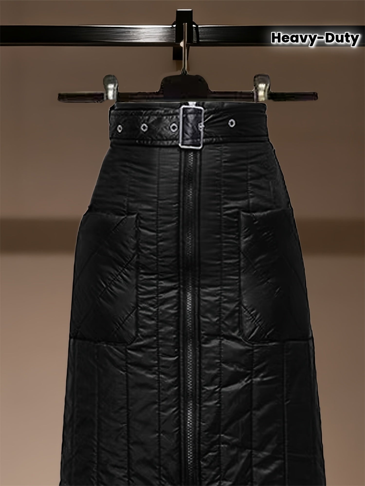 Women's Thick Viscose Winter Skirt - Windproof Warm A-Line Body-Hugging Skirt, Heavy-Duty Fiber Half-Skirt for Cold Weather, Machine Washable & Dry Cleanable,