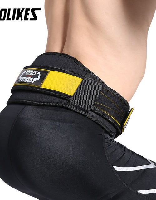 Load image into Gallery viewer, [Heavy Duty Weightlifting Belt]  Adjustable Weightlifting Belt for Men &amp; Women - Pull-On Closure, Breathable Mesh, Ergonomic Design for Squats, Deadlifts, Gym Training - Black/Red/Yellow, Core Support, Sleek Sporty Look
