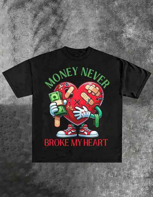 Load image into Gallery viewer, [Cotton T-shirt] Cotton Unisex Loose Style Money Never Broke My Heart, Men&#39;s Round Neck Short-sleeved Casual T-shirt
