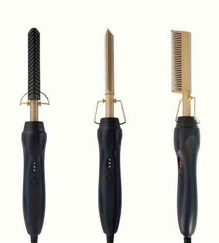 High-Temperature Electric Hair Straightener Comb - Versatile for Dry or Wet Hair, Ideal for Stylists & Home Use, 110V/220V
