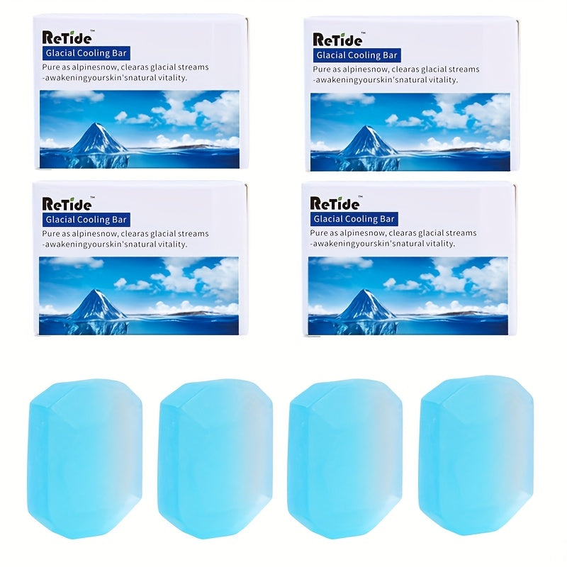 Summer Refresh Ice Skin Soap & Hydration Bar Soap With Coconut Oil, 3.35 Oz Per Box Natural Vegan Cleanser For Oily Skin, Hypoallergenic & Cruelty-Free Body Care Essential