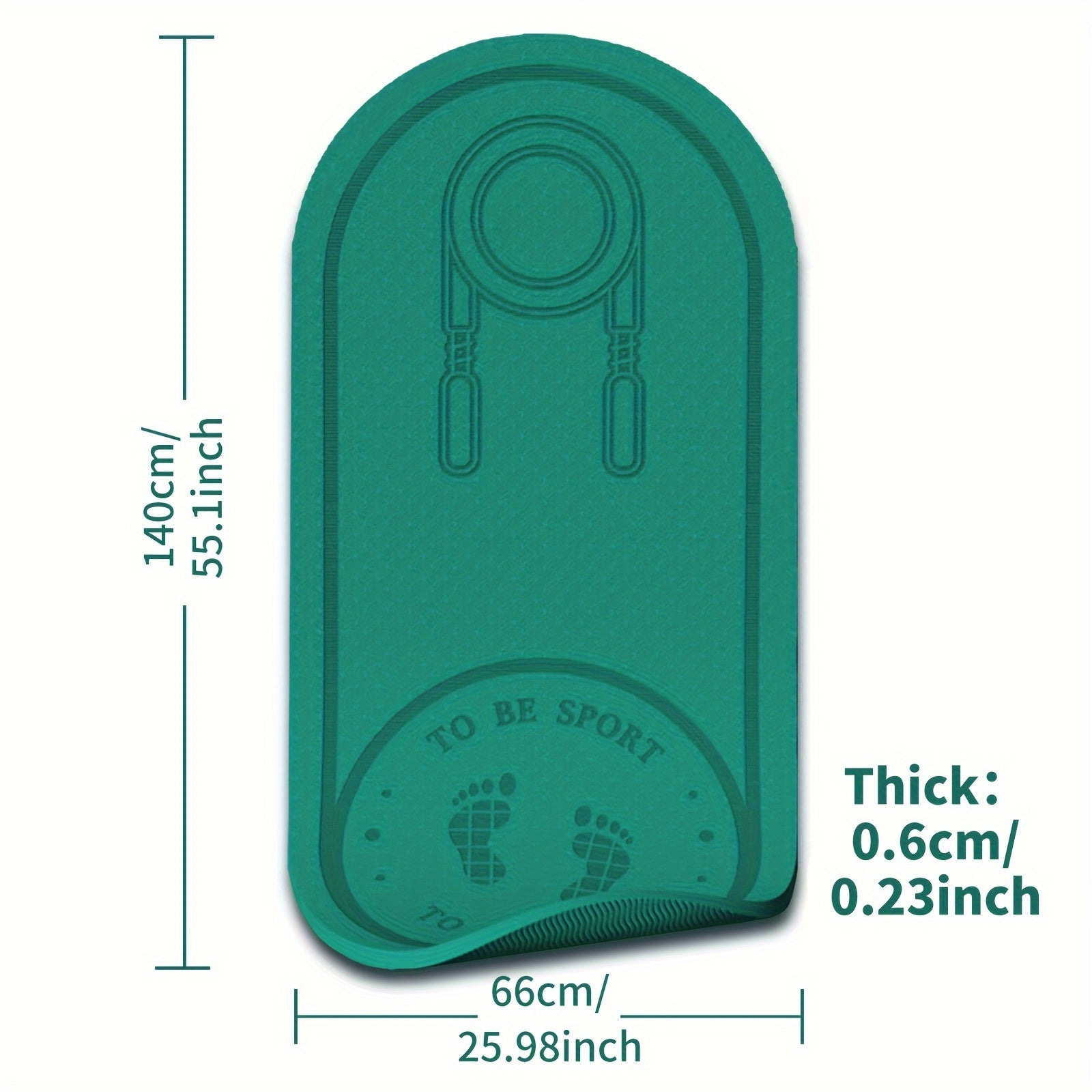 Double-sided Anti-slip Jump Rope Mat: Soft Shock Absorption and Sound Insulation for Home Gym, Fitness, Yoga, and Weight Loss