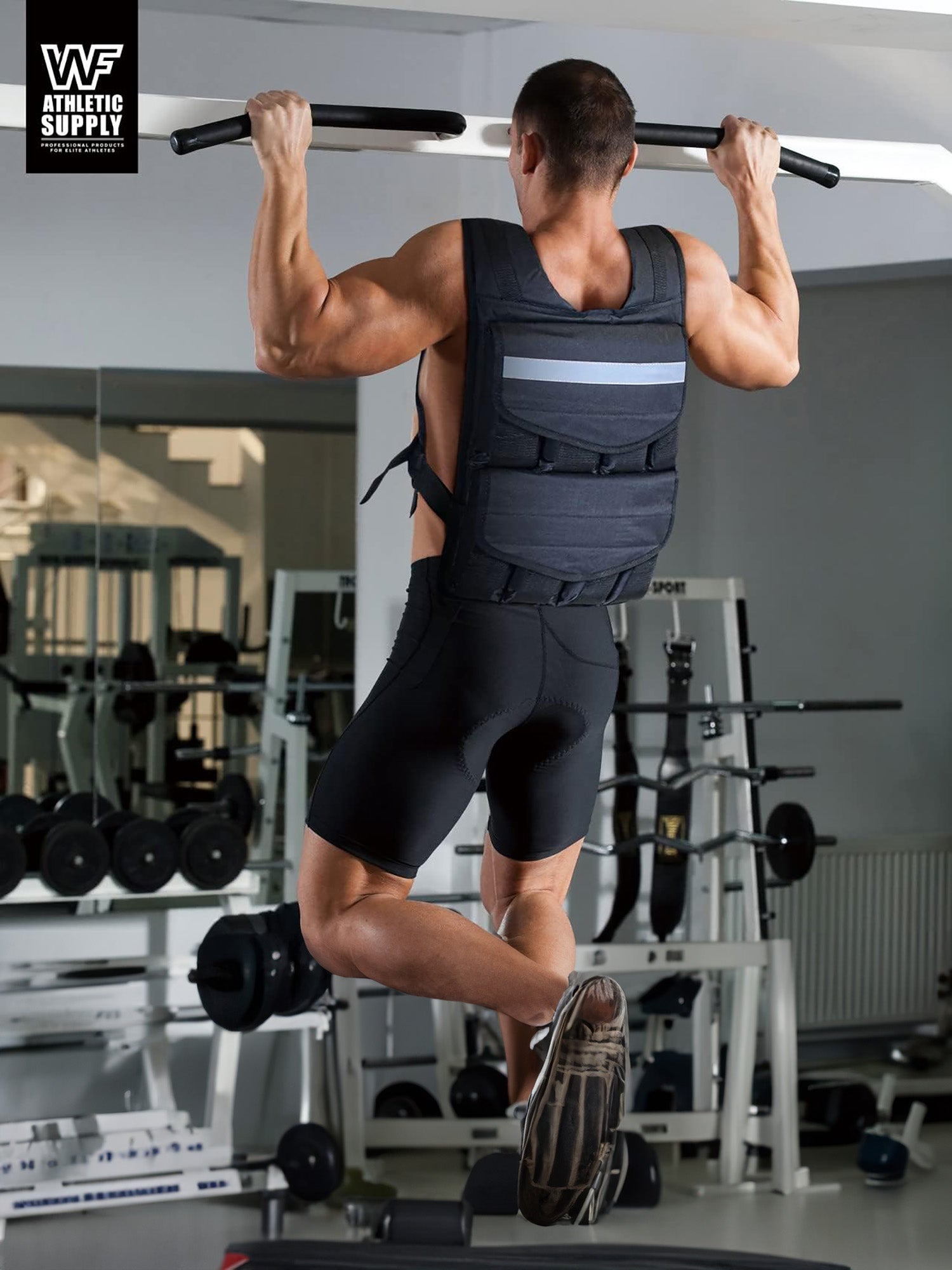 40 LB Adjustable Weighted Vest for Strength Training, Workout and Running, Body Weight Vest for Men and Women, Weighted Jacket, Removable Weight Included, Regular Length