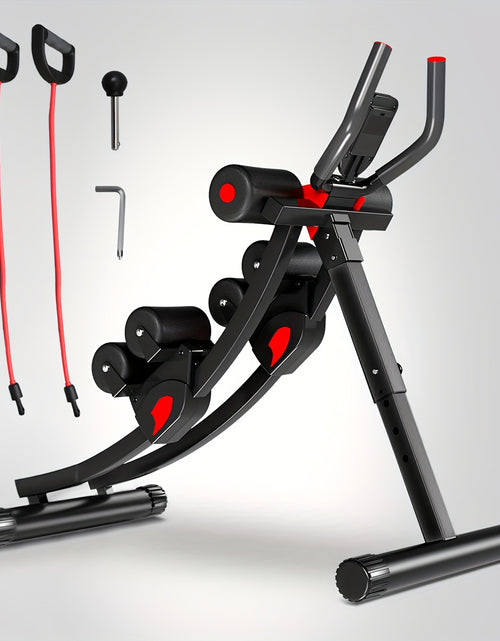 Load image into Gallery viewer, 440 Lbs Ab Workout Weight Capacity Equipment, Ab Machine For Home Gym, Foldable Core &amp; Abdominal Exercise Machine, Adjustable Ab Machine Full Body Workout Exercise Fitness Equipment Adjustable Height With Resistance Bands, Du
