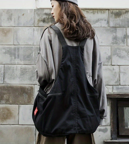 Large Capacity American Retro Nylon Multi-Functional Vest Bag - Sleeveless Workwear Convertible Backpack Vest - Outdoor Functional Two-In-One Tote Crossbody Coat Shopping Bag