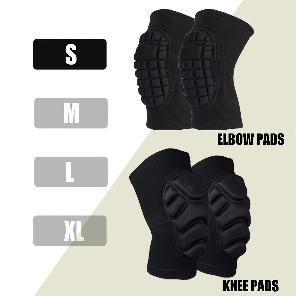 2pcs/4pcs Universal Men's and Women's Knee and Elbow Equipment Set - Adjustable cushioning pads, made of moisture-wicking fabric | Suitable for all-day comfortable experiences during training, yoga, hiking, sports and heavy p