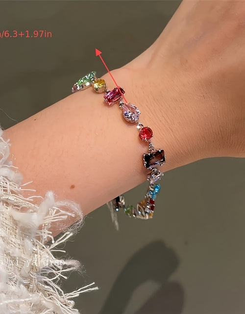 Load image into Gallery viewer, [Cute Synthetic Zirconia Bracelet] Lightweight Copper Base Synthetic Zirconia Elegant Bracelet for Women | Multi-Color
