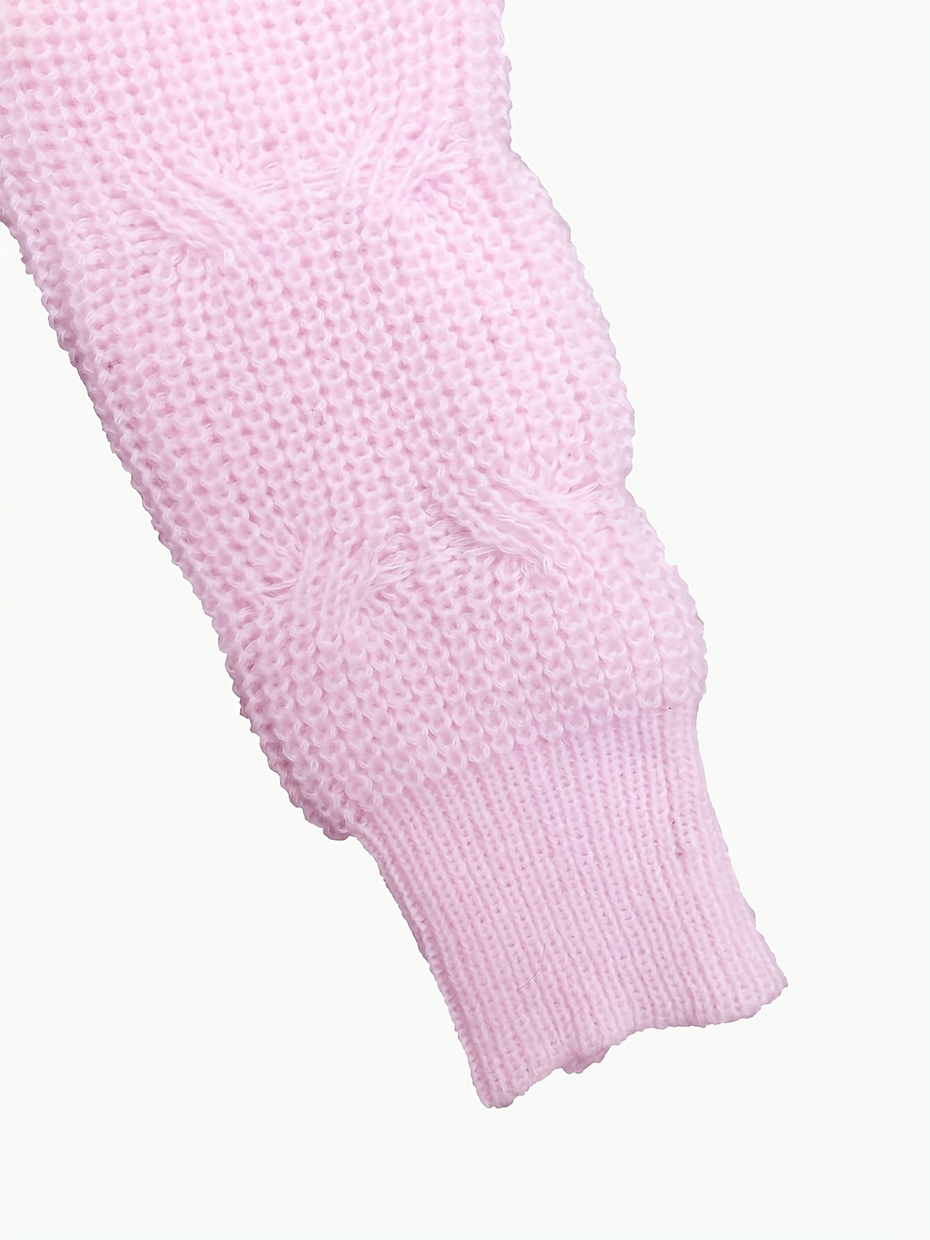 Women's Elegant Soft Pink Sweater Cardigan - Chic V-Open Front Neckline, Long Sleeve Layering Piece for Fall/Winter, Non-Transparent Sweater for Everyday & Formal Outfits, Winter Apparel, Ribbed Texture, Durable Knitwear
