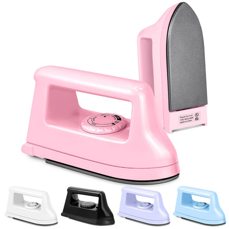 [Portable Mini Iron Heat Press] Mini 1pc Craft Iron Heat Press - 400W Portable Iron with Charging Base - Ideal for DIY T-Shirts, Shoes, Bags & Vinyl Projects