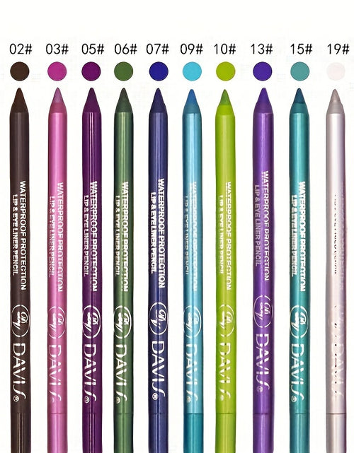Load image into Gallery viewer, 12 Pens Waterproof Eyeliner Set With Pencil Sharpener, Color Makeup Eyeliner Pen Eye Shadow Waterproof And Sweat Resistant Durable
