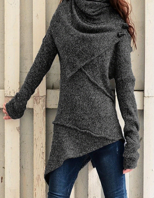 Load image into Gallery viewer, Elegant Women&#39;s Sweater Jacket - Machine Washable, Warm Material, Stylish Pullover - Fall/Winter Outerwear, Modern Knitwear, Women&#39;s Clothing
