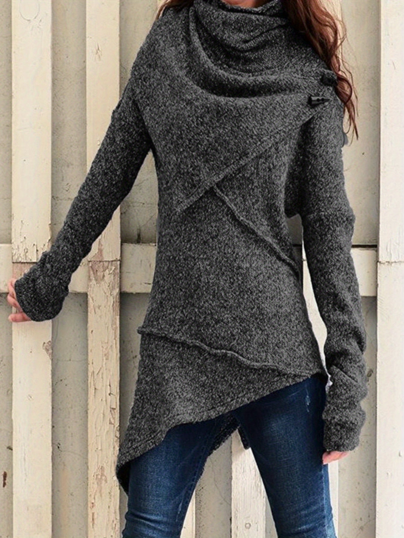 Elegant Women's Sweater Jacket - Machine Washable, Warm Material, Stylish Pullover - Fall/Winter Outerwear, Modern Knitwear, Women's Clothing